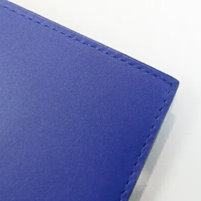 Pre-owned Burberry Blue Royal Blue Leather Wallet (bi-fold) ()