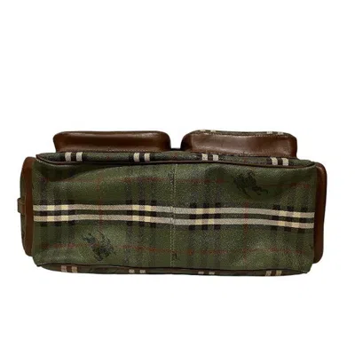 Pre-owned Burberry Green Pvc Leather Shoulder Bag ()