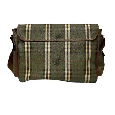 Pre-owned Burberry Green Pvc Leather Shoulder Bag ()