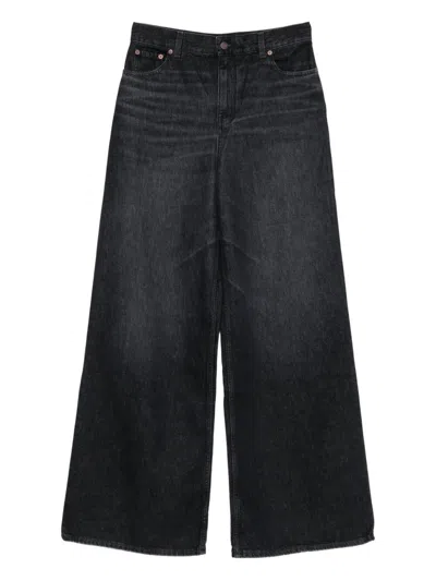 Chloé Chloe Loose Black Washed Jeans Women In Black
