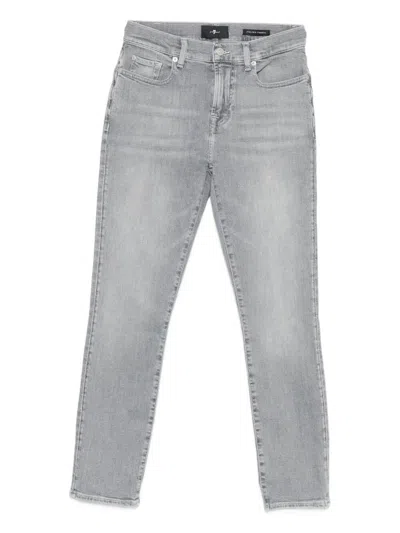 7 For All Mankind Relaxed Skinny Full Scale Trousers In Blue