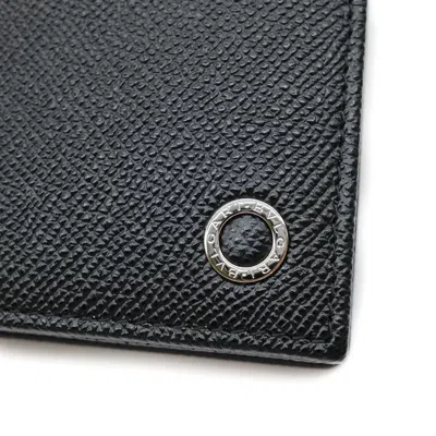 Pre-owned Bvlgari Black Blue Leather Wallet (bi-fold) () In Multi