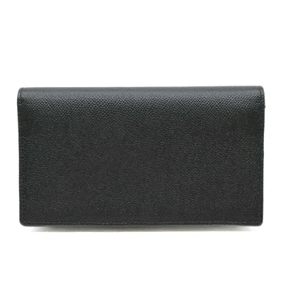 Pre-owned Bvlgari Black Blue Leather Wallet (bi-fold) () In Multi