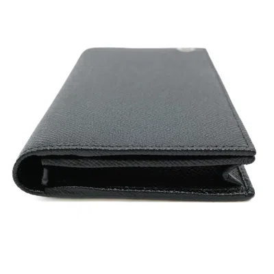 Pre-owned Bvlgari Black Blue Leather Wallet (bi-fold) () In Multi