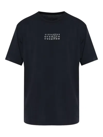 Mm6 Maison Margiela Mm6 By Maison Margiela "numeric" T-shirt Black In Black