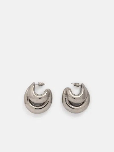 Panconesi Silver 'double Blow Up' Earrings In Silver
