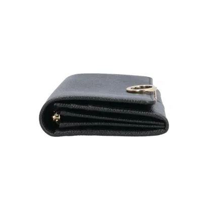 Pre-owned Bvlgari Black Leather Long Wallet (bi-fold) ()