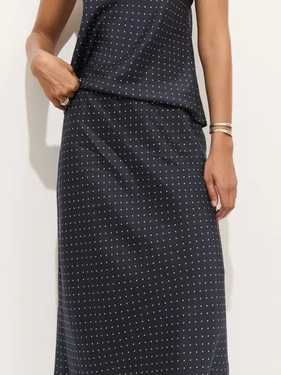 Alex Mill Amelia Polka Dot Skirt In Silk In Blue