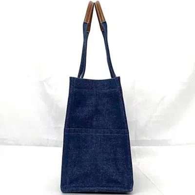 Pre-owned Celine Blue Denim Leather Tote Bag ()
