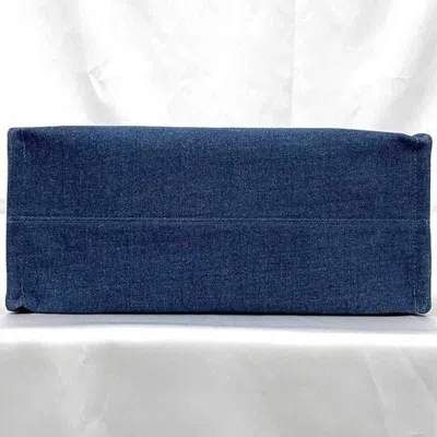 Pre-owned Celine Blue Denim Leather Tote Bag ()