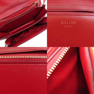 Pre-owned Celine Red Color Leather Shoulder Bag ()