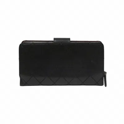 Pre-owned Chanel Black Leather Coin Purse/coin Case ()