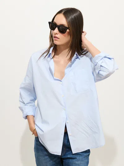 Alex Mill Jo Shirt In Cotton Poplin In Blue
