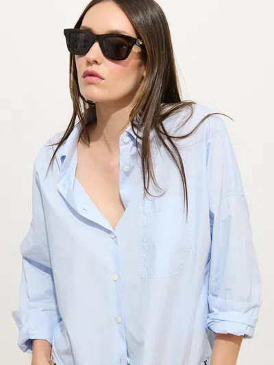 Alex Mill Jo Shirt In Cotton Poplin In Blue