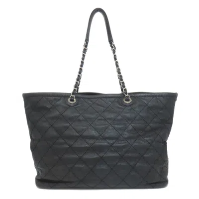 Pre-owned Chanel Black Leather Tote Bag ()
