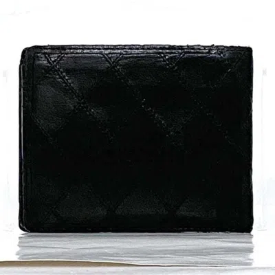 Pre-owned Chanel Black Leather Wallet (bi-fold) ()
