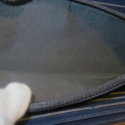 Pre-owned Chanel Black Navy Leather Coin Purse/coin Case () In Multi