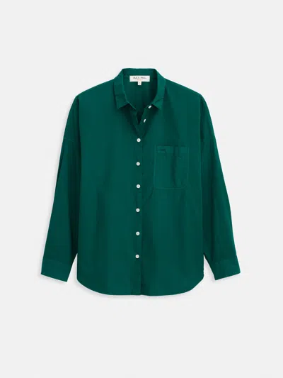 Alex Mill Jo Shirt In Cotton Poplin In Green