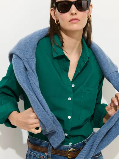 Alex Mill Jo Shirt In Cotton Poplin In Green