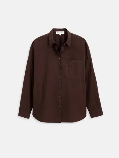 Alex Mill Jo Shirt In Cotton Poplin In Burgundy