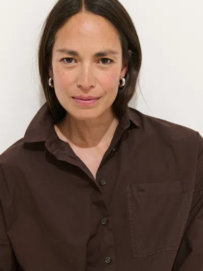 Alex Mill Jo Shirt In Cotton Poplin In Burgundy