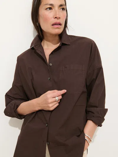 Alex Mill Jo Shirt In Cotton Poplin In Burgundy