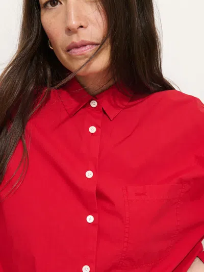 Alex Mill Jo Shirt In Cotton Poplin In Red