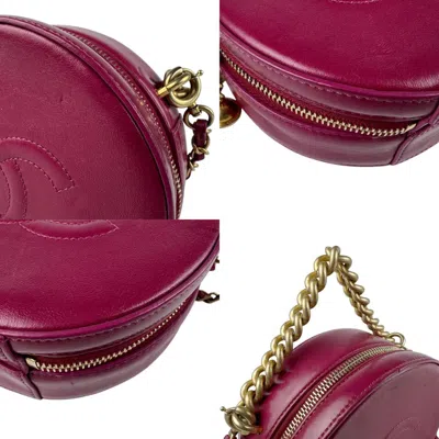 Pre-owned Chanel Bordeaux Gold Leather Metal Handbag Shoulder Bag ()