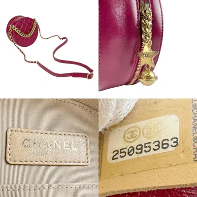 Pre-owned Chanel Bordeaux Gold Leather Metal Handbag Shoulder Bag ()