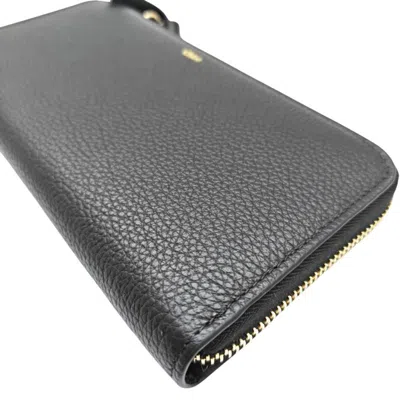 Pre-owned Chloé Black Leather Long Wallet (bi-fold) ()