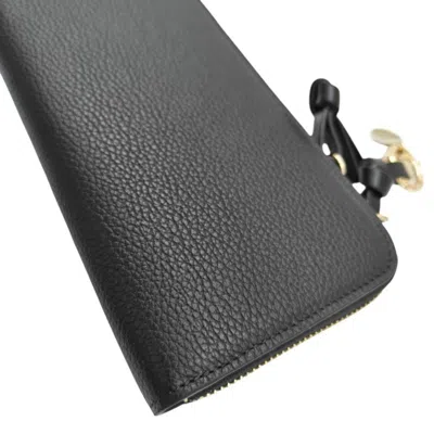 Pre-owned Chloé Black Leather Long Wallet (bi-fold) ()