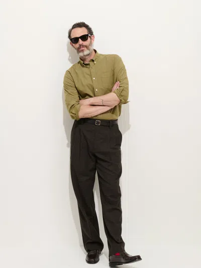 Alex Mill Mill Shirt In Cotton Poplin In Green