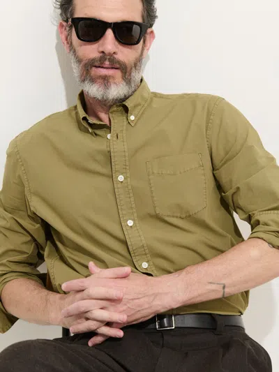 Alex Mill Mill Shirt In Cotton Poplin In Green