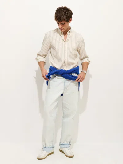 Alex Mill Mill Striped Shirt In Cotton Poplin In Multi