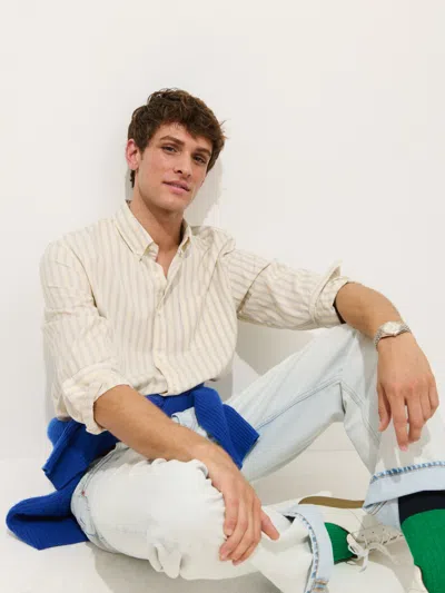 Alex Mill Mill Striped Shirt In Cotton Poplin In Multi