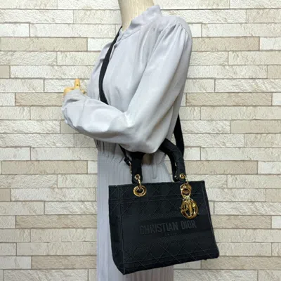 Pre-owned Dior Christian  Black Canvas Shoulder Bag ()