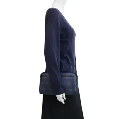 Pre-owned Dior Christian  Navy Pvc Leather Clutch Bag ()