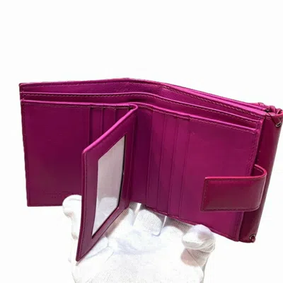 Pre-owned Dior Christian  Pink Canvas Leather Wallet (bi-fold) ()