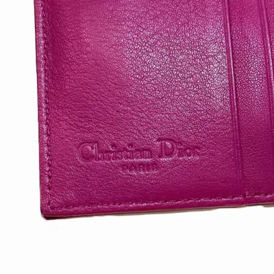 Pre-owned Dior Christian  Pink Canvas Leather Wallet (bi-fold) ()