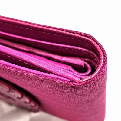 Pre-owned Dior Christian  Pink Canvas Leather Wallet (bi-fold) ()