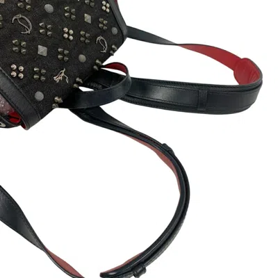 Pre-owned Christian Louboutin Black Denim Backpack ()