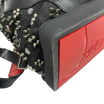 Pre-owned Christian Louboutin Black Denim Backpack ()