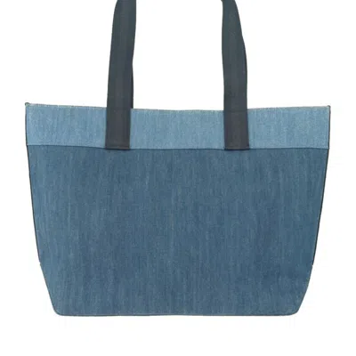 Pre-owned Coach Blue Navy Denim Handbag Shoulder Bag Tote Bag ()