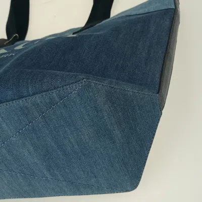Pre-owned Coach Blue Navy Denim Handbag Shoulder Bag Tote Bag ()