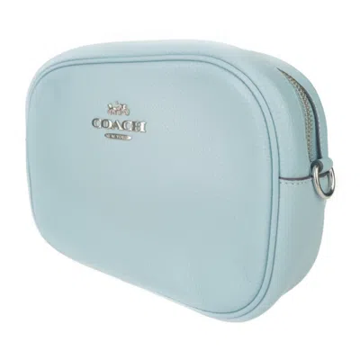 Pre-owned Coach Light Blue Leather Handbag Shoulder Bag Tote Bag ()