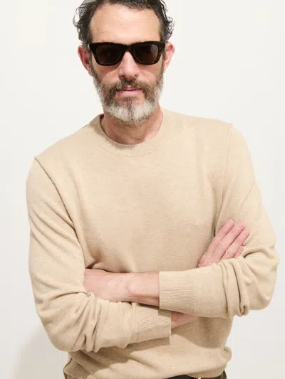 Alex Mill Reverse Seam Crew In Wool Cotton In Brown