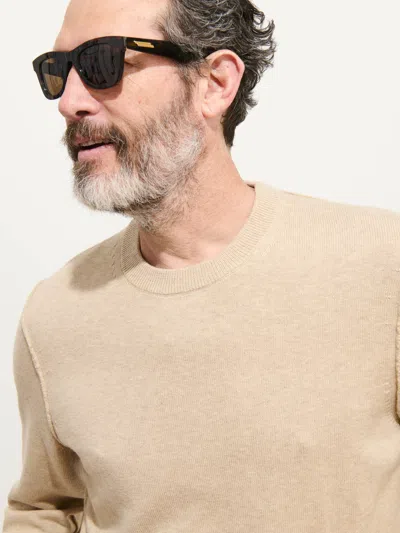 Alex Mill Reverse Seam Crew In Wool Cotton In Brown