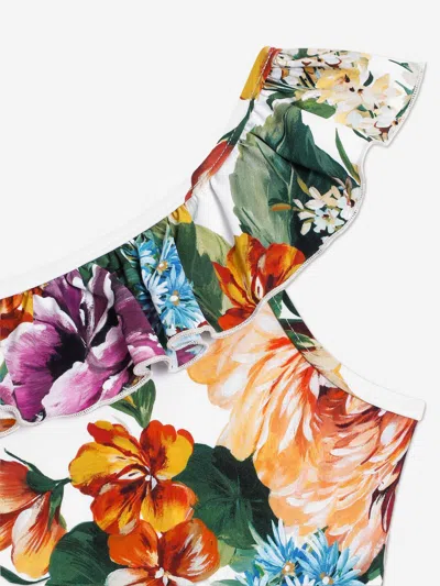 Dolce & Gabbana Floral-print Swimsuit In Multi