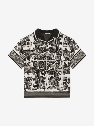 Dolce & Gabbana Majolica-print Shirt In Black