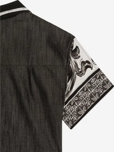 Dolce & Gabbana Majolica-print Shirt In Black